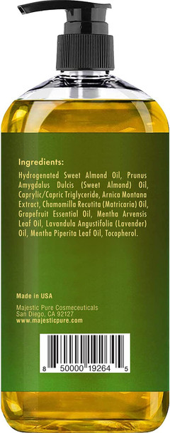 MAJESTIC PURE Arnica Sore Muscle Massage Oil for Body - Best Natural Therapy Therapy Oil with Lavender and Chamomile Essential Oils - Warming, Relaxing, Massaging Joint & Muscles, 8 fl. oz, Set of 2