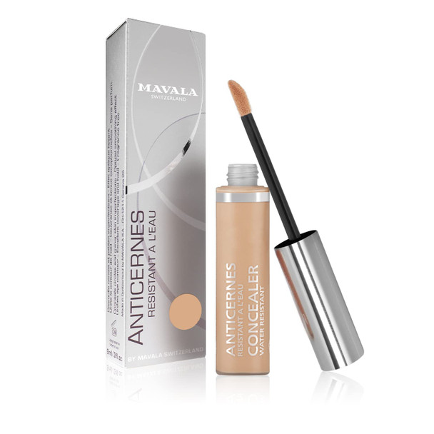 MAVALA Water Resistant Concealer, No.02 Medium | Hide Fine Lines and Dark Circles | Gentle on Skin | Fragrance Free | Strong Coverage and Hold | 0.3 Ounce