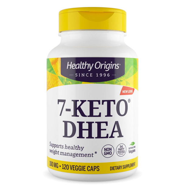 Healthy Origins 7-KETO Vegetarian Capsules, 100 mg, 120 Count