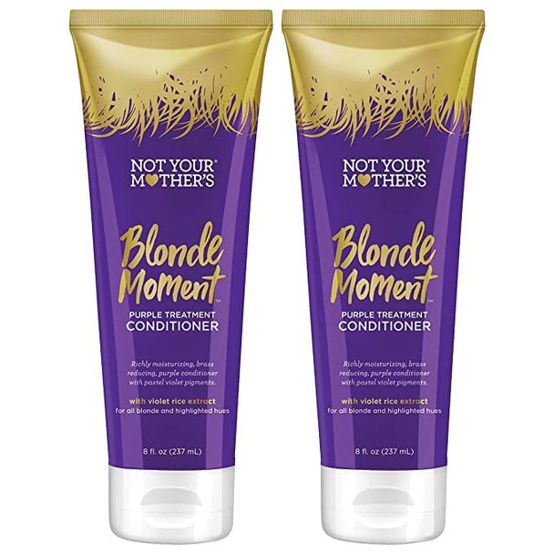 Not Your Mother's Blonde Moment Conditioner (2-Pack) - 8 fl oz - Purple Conditioner for Blondes - Reduces Brass and Richly Moisturizes Hair