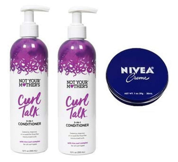 Not Your Mother's 2 Pack Curl Talk 3-in-1 Conditioner 12 Oz.+ Travel Size Body Cream 1 Oz.