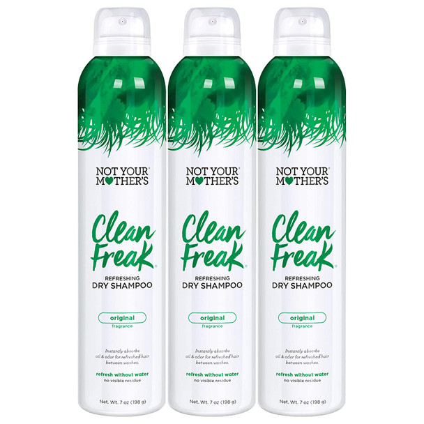 Not Your Mother's Clean Freak Original Dry Shampoo (3-Pack) - 7 oz - Refreshing Dry Shampoo - Instantly Absorbs Oil for Refreshed Hair