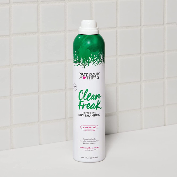Not Your Mother's Clean Freak Unscented Dry Shampoo (3-Pack) - 7 oz - Refreshing Dry Shampoo - Instantly Absorbs Oil for Refreshed Hair
