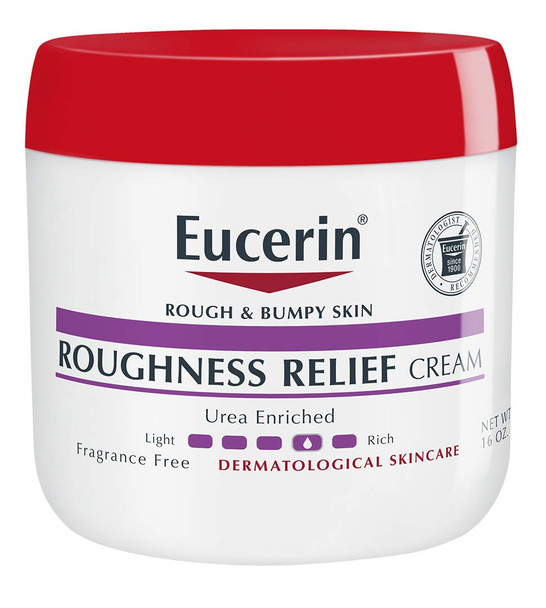 Eucerin Roughness Relief Cream - Smooth Rough and Bumpy Skin - 16 oz. Jar