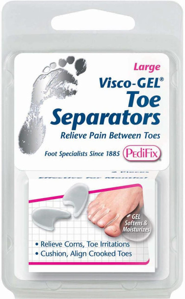 PediFix Visco-gel Toe Separators, Large, 2-Count (Pack of 2)