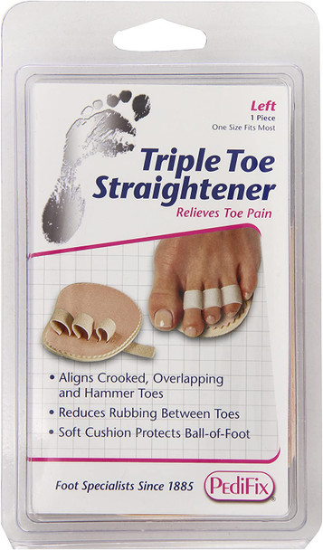 PediFix Triple Toe Straightener, Left Foot