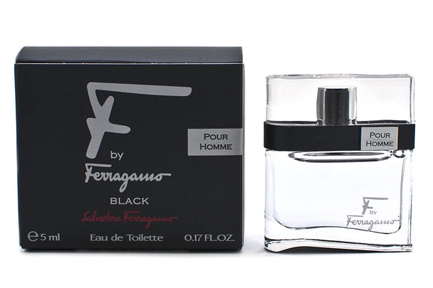 Salvatore Ferragamo Eau de Toilette Spray for Men, Black, 0.17 Ounce