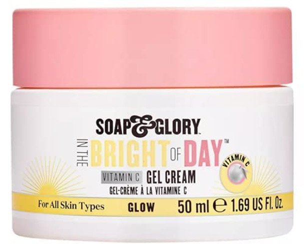 Soap And Glory In The Bright of Day Vitamin C Gel Cream 1.69 Oz and Glow with It 10 percent Vitamin C Serum .84 Oz SET. Helps Brighten, Smooth and Hydrate Skin. Vegan and Paraben and Sulfate Free.