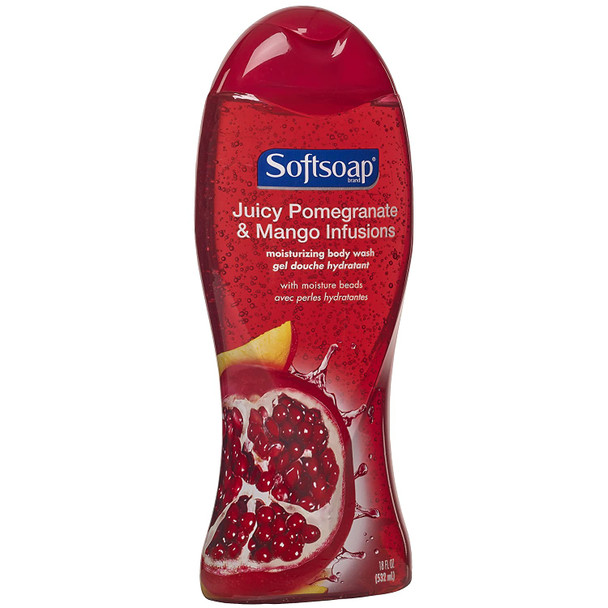 Softsoap Moisturizing Body Wash, Pomegranate and Mango - 18 fluid ounce