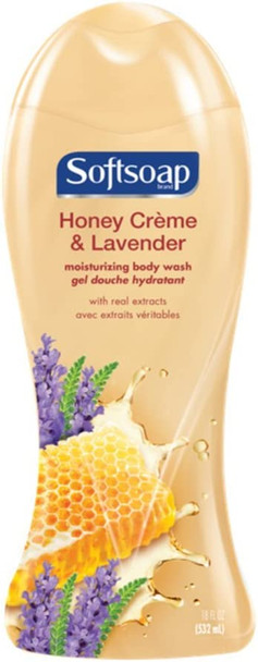 Softsoap Moisturizing Body Wash, Honey Creme and Lavender - 18 Fluid Ounce