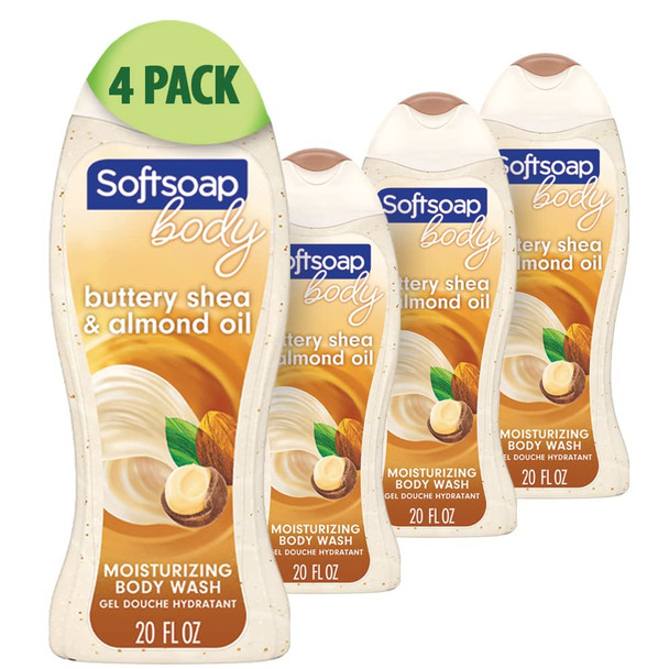 Softsoap Softsoap moisturizing body wash, shea and almond oil - 20 fluid ounce (4 pack), 20 Ounce