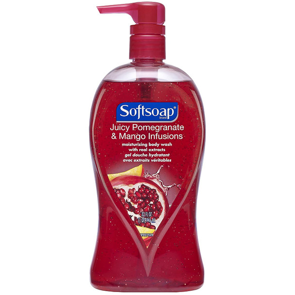 Softsoap Body Wash, Pomegranate & Mango Pump, 32 Ounce