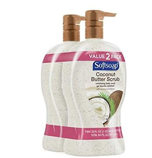 Softsoap Body Wash with Coconut Scrub Pump, Two 32 Oz.