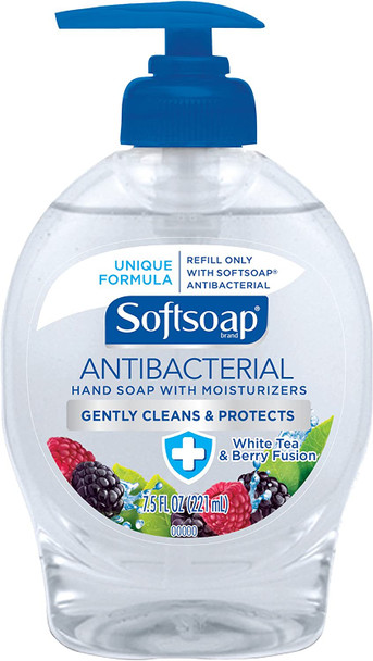 Softsoap Antibacterial Liquid Hand Soap, White Tea and Berry Fusion - 7.5 Fluid Ounce