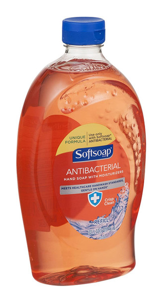 Softsoap Crisp Clean Antibacterial Liquid Hand Soap with Moisturizers, 32 Fluid Ounce - 6 per case.6