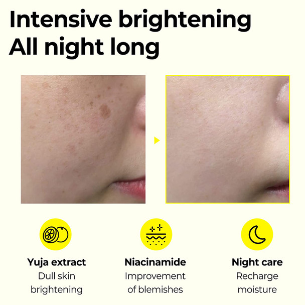 SOME BY MI Niacin 30Days Miracle Brightening Sleeping Mask, 60g (2.11oz), Intensive Brightening, Anti-Wrinkle, Yuja Extract, Spot Care, Moisture Recharge