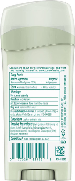 Tom's of Maine Antiperspirant Deodorant for Women, Natural Powder, 2.25 oz. (Packaging May Vary)