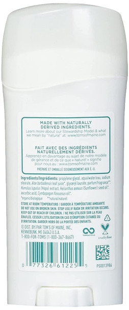 Tom's of Maine Long-Lasting Aluminum-Free Natural Deodorant for Women, Lavender, 2.25 Ounce (Pack of 2)