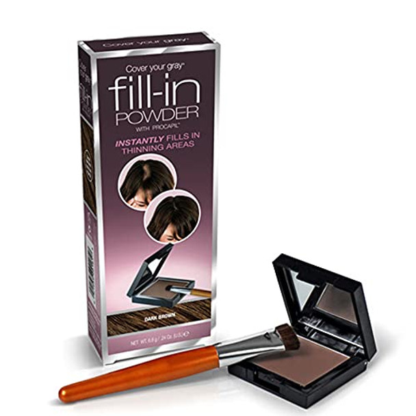 Cover Your Gray Fill in Powder with Root Touchup 2-PC Set - Dark Brown