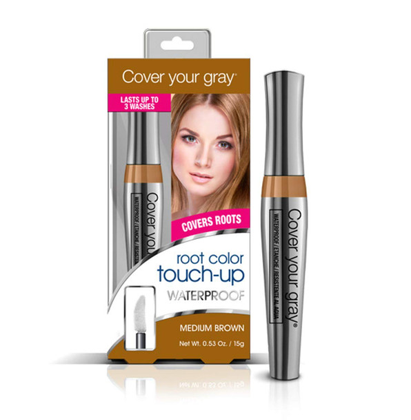 Cover Your Gray Waterproof Root Touch-Up - Medium Brown (Pack of 2)