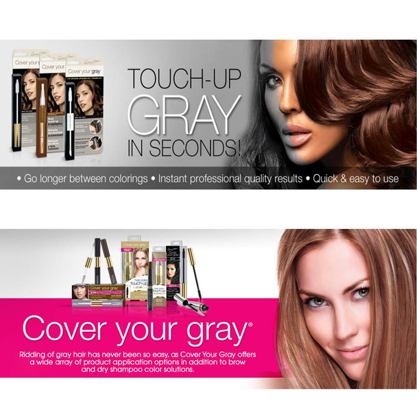 Cover Your Gray Waterproof Root Touch-Up - Dark Brown (Pack of 3)