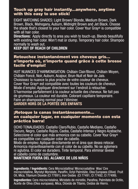 Cover Your Gray Hair Color Touch-Up Stick - Black (Pack of 8) Cover Your Gray Hair Color Touch-Up Stick - Black (Pack of 8)