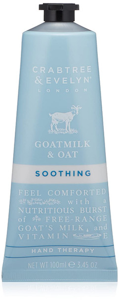 Crabtree & Evelyn Goatmilk and Oat Soothing Hand Cream Therapy, 3.45 oz