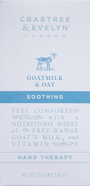 Crabtree & Evelyn Goatmilk and Oat Soothing Hand Cream Therapy, 3.45 oz