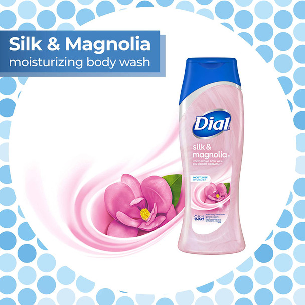 Dial Body Wash, Silk & Magnolia, 21 Ounces (Pack of 6)