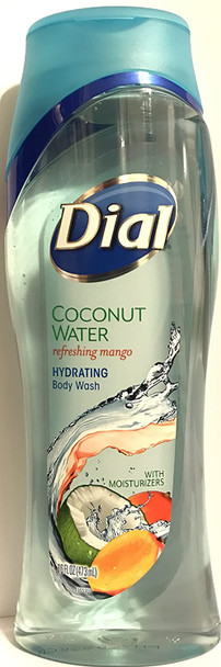 Dial Hydrating Body Wash - Coconut Water With Refreshing Mango - Net Wt. 16 FL OZ (473 mL) Per Bottle - Pack of 3 Bottles
