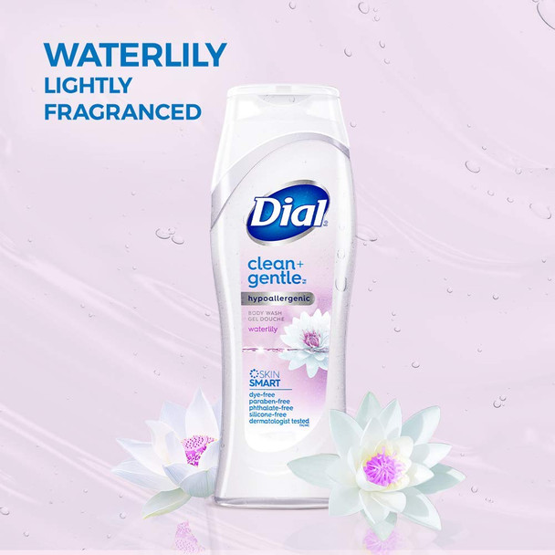 Dial Clean + Gentle Body Wash, Waterlily, 16 fl oz (Pack of 6) Dial Clean + Gentle Body Wash, Waterlily, 16 fl oz (Pack of 6)