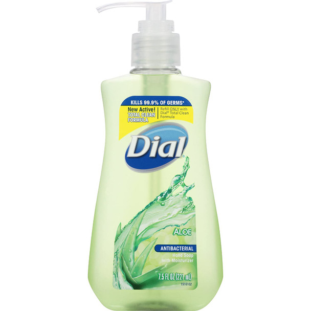 Dial Antibacterial Liquid Hand Soap, Aloe, 7.5 Ounce