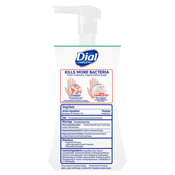 Dial Complete Antibacterial Foaming Hand Wash, Coconut Water, 7.5 Fl Oz (Pack of 1)