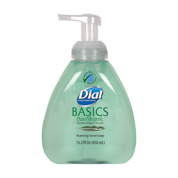 Dial Professional Basics Foaming Hand Soap, Honeysuckle, 15.2 oz. Pump Bottle