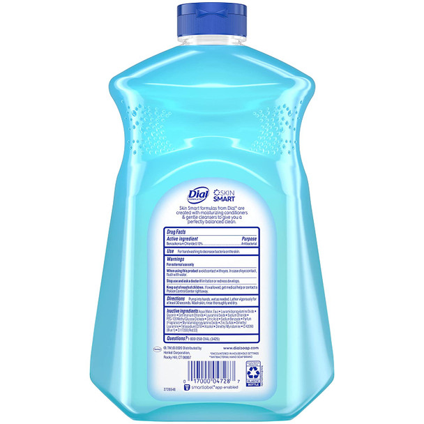 Dial Complete Antibacterial Liquid Hand Soap Refill, Spring Water, 52 fl oz (3 count)