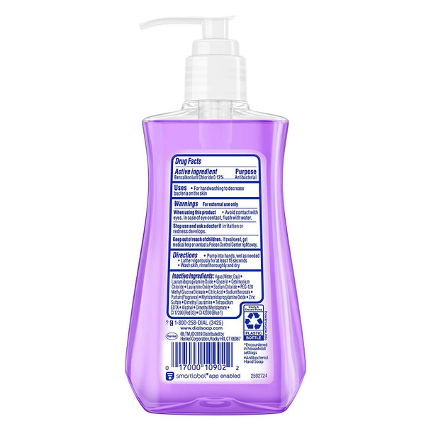 Dial Antibacterial Liquid Hand Soap, Lavender & Twilight & Jasmine, 7.5 Fluid Ounces (Pack of 12)