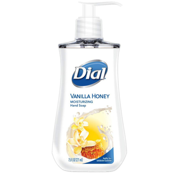 Dial Liquid Hand Soap, Vanilla Honey With Protein Packed Yogurt, 7.5 Ounce (Pack of 6)