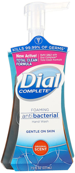 Dial Complete Antibacterial Foaming Hand Soap Original Scent, 60 Fl Oz (Pack of 8)
