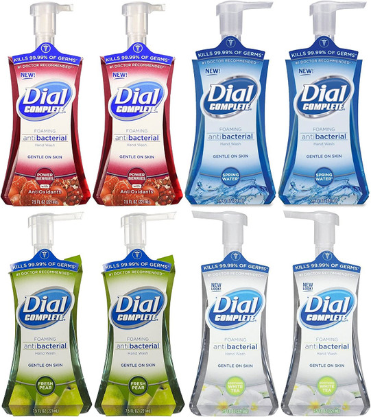 Dial Complete Foaming Anti-bacterial Hand Wash Variety (8 pack)