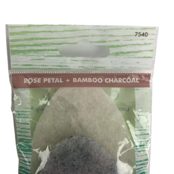 EcoTools Infused Facial Sponges, Rose Petal Bamboo Charcoal, Set of 3