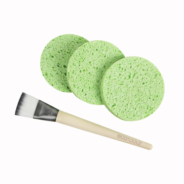 EcoTools Facial Mask Applicator Kit, For Clay, Mud, Charcoal and Other Paintable Face Masks, Set of 2 Brush Heads