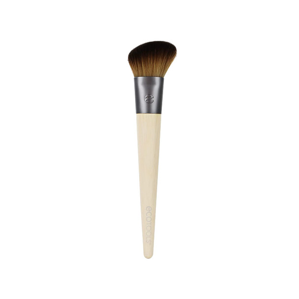 EcoTools Skin Perfecting Makeup Brush, For Liquid & Cream Makeup, Angled Brush Ideal for BB & CC Creams, Eco-Friendly, Dense, Synthetic Bristles, Vegan & Cruelty-Free, 1 Count