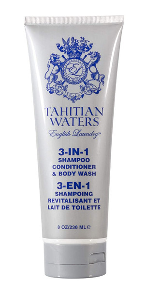 English Laundry Tahitian Waters 3 in 1 Shampoo Conditioner and Body Wash, 8 oz