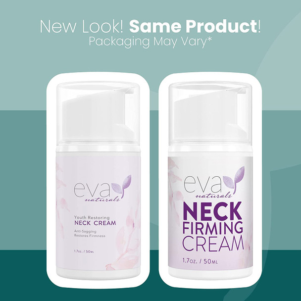 Eva Naturals Neck Firming Cream Firming Neck Cream for Tightening and Wrinkles - Tightening Lifting Sagging Skin - Skin Tightening Cream For Face and Double Chin (1.7 oz)