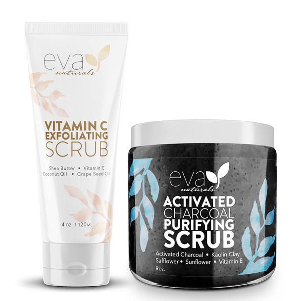 Eva Naturals Vitamin C Scrub & Activated Charcoal Scrub