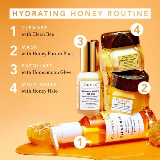 Farmacy Honey Halo Ceramide Face Moisturizer Cream - Hydrating Facial Lotion for Dry Skin (50ml)