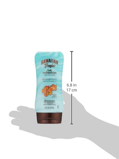 Hawaiian Tropic Silk Hydration Weightless After Sun Gel Lotion With Hydrating Aloe And Gel Ribbons, 6 Ounce (Pack of 2)