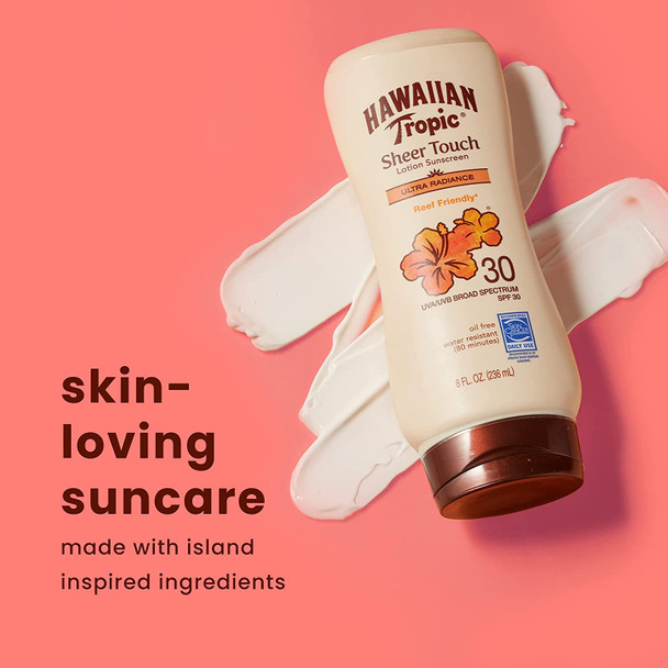 Hawaiian Tropic Sheer Touch Lotion Sunscreen, Moisturizing Broad-Spectrum Protection, SPF 15, 8 Fl Oz (Pack of 1)