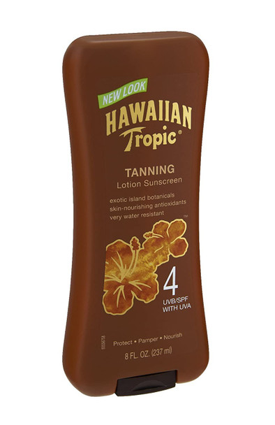 Hawaiian Spf#4 Tropic Tanning Lotion Cocoa Butter 8 Ounce (235ml) (6 Pack)