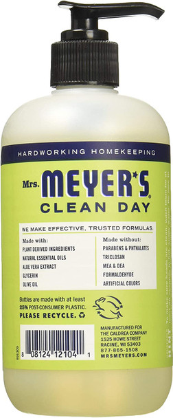 Mrs. Meyer's Liquid Hand Soap, Cruelty Free and Biodegradable Formula, Lemon Verbena Scent, 12.5 oz